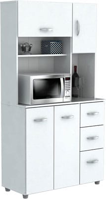 3. Inval America 4 Door Microwave Storage Cabinet