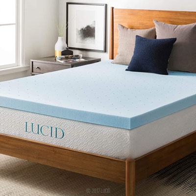 3. Lucid 3-inch Mattress Topper