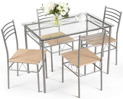 4. Giantex Glass Dining Room Table