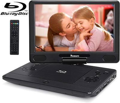 2. NAVISKAUTO Portable 12 inch Blu Ray DVD Player