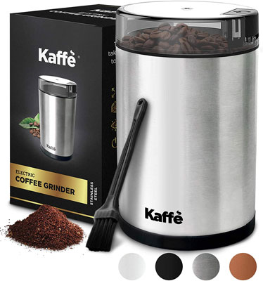  4. Kaffe Electric Coffee Grinder with Brush - Best Coffee Grinders