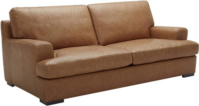 2. Stone & Beam Hardwood and Leather Sofa 