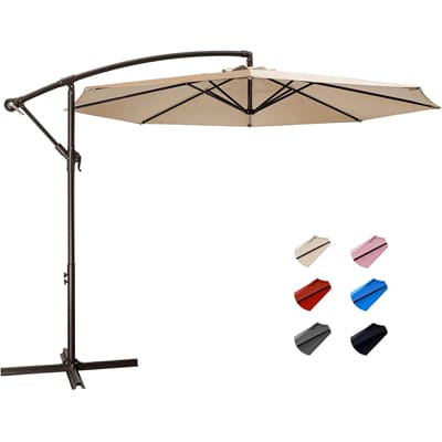 KITADIN Patio Umbrella with Crank Lift