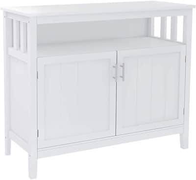 9. RASOO White Kitchen Buffet Storage Cabinet