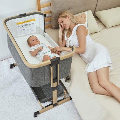 7. Amke 3-in-1 Baby Cribs