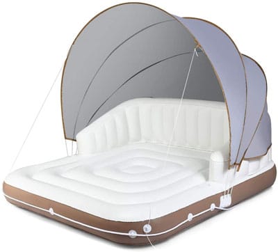 4. Giantex Inflatable Floating Islands with Retractable Canopy - Best Inflatable Floating Island