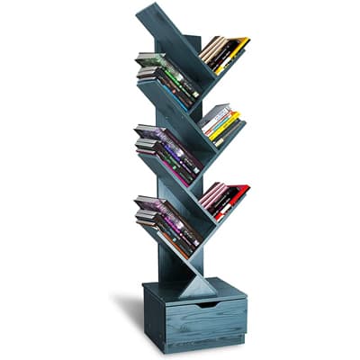SHEEPAM Bookshelf and Drawers - Best Standing Bookcases