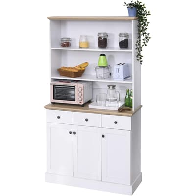 HOMCOM 71” Pantry Buffet Sideboard - Best Cabinet Hutch Storages