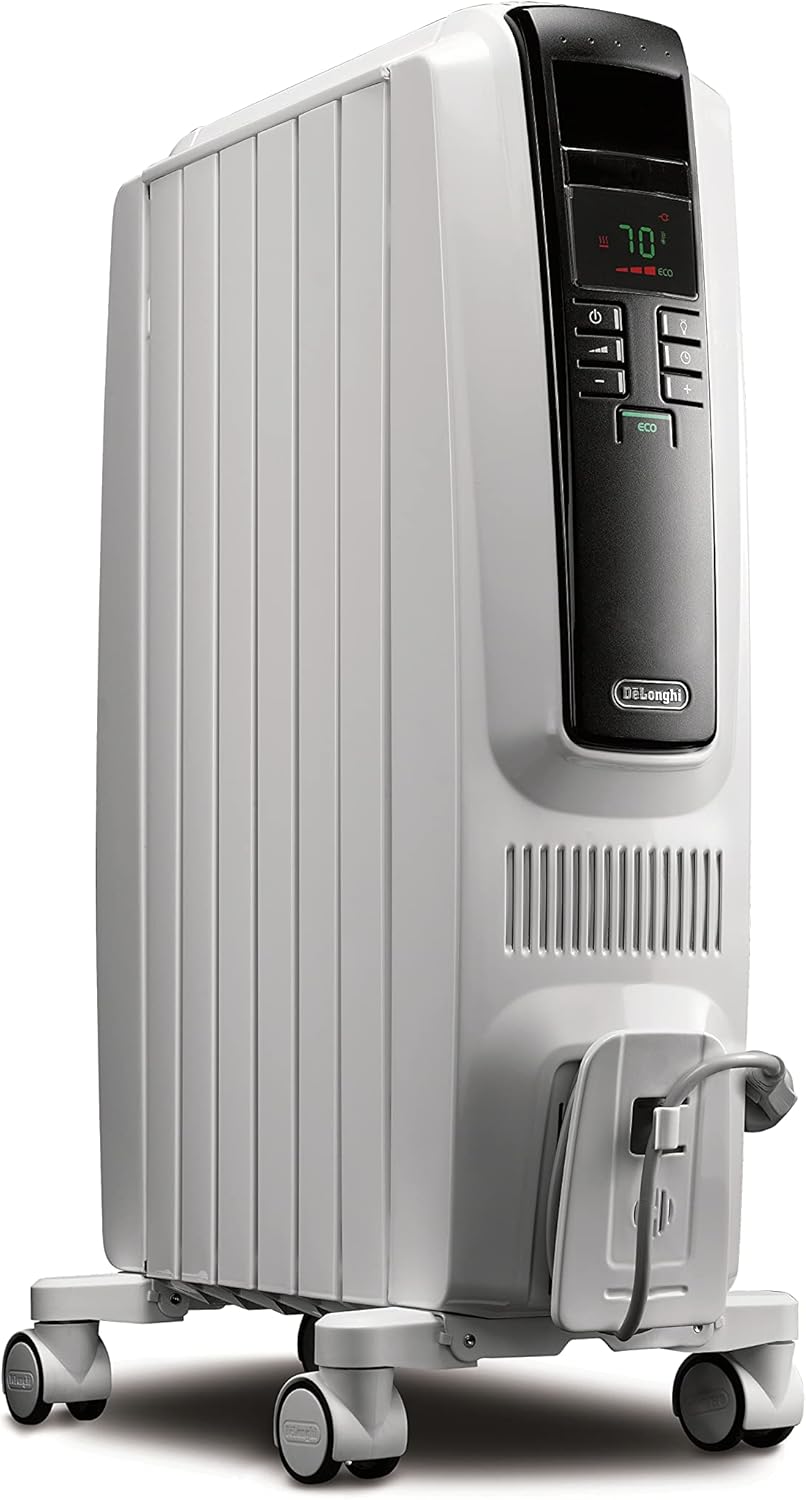 1. De’Longhi 1500W Oil-Filled Radiator Space Heater